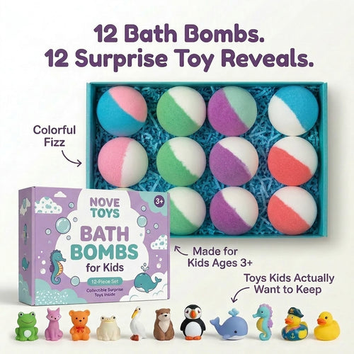Kids Bath Bombs with Surprise Toys - KidSafe Blend